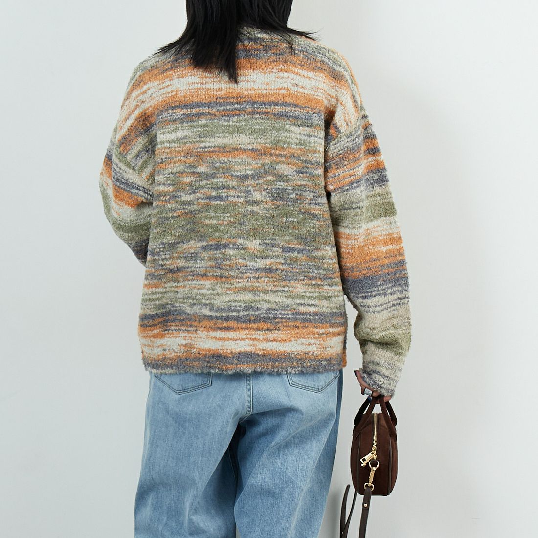 ILL ONE EIGHTY [イル ワンエイティ] グランドキャニオン ニットカーディガン [ILL252-19] DAWN &&モデル身長：167cm 着用サイズ：S&&