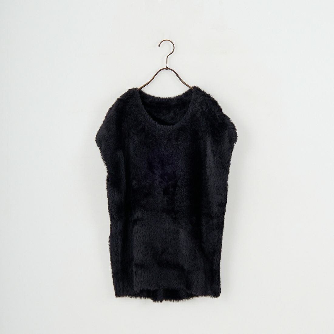 CHIGNON [シニヨン] ファーライクフレンチニットベスト [9454-076JR] BLACK