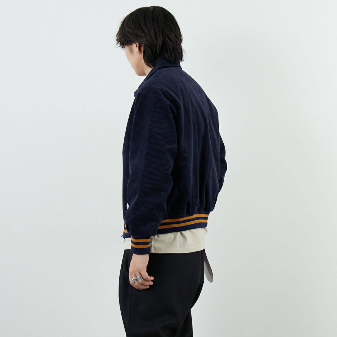 FIDELITY [フィデリティ] FIDELITY×SKOOKUM コーデュロイブルゾン [SN-25775900] 60 NAVY &&モデル身長：179cm 着用サイズ：M&&