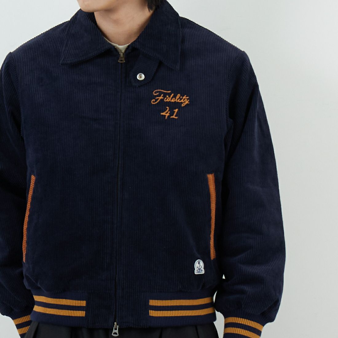 FIDELITY [フィデリティ] FIDELITY×SKOOKUM コーデュロイブルゾン [SN-25775900] 60 NAVY &&モデル身長：179cm 着用サイズ：M&&