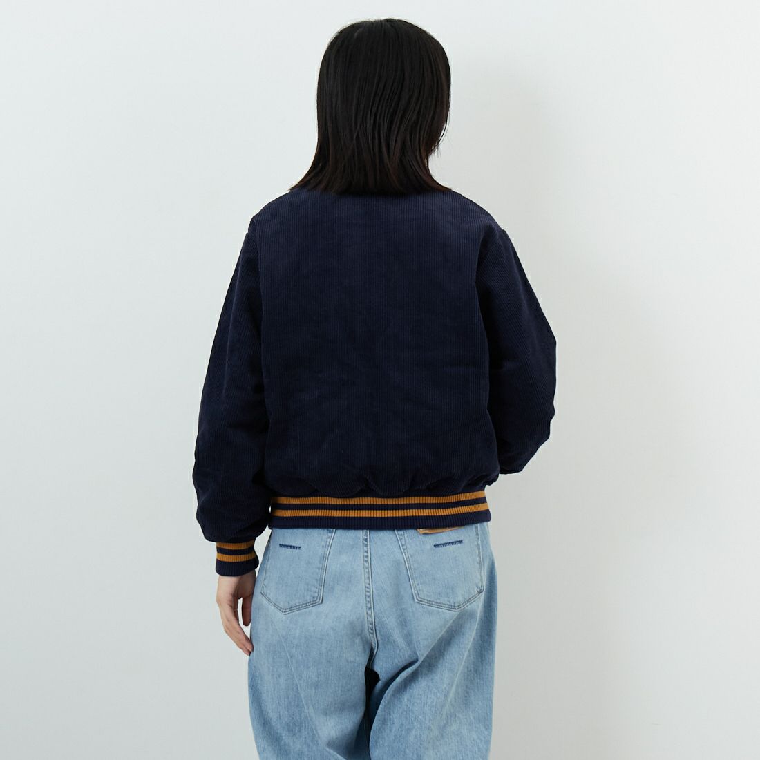 FIDELITY [フィデリティ] FIDELITY×SKOOKUM コーデュロイブルゾン [SN-25775900] 60 NAVY &&モデル身長：162cm 着用サイズ：S&&