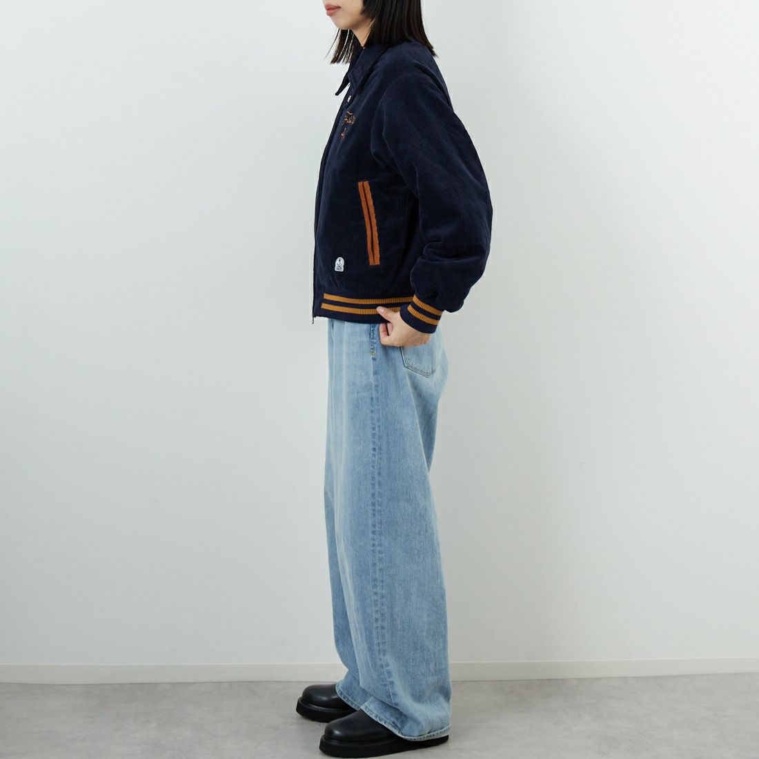 FIDELITY [フィデリティ] FIDELITY×SKOOKUM コーデュロイブルゾン [SN-25775900] 60 NAVY &&モデル身長：162cm 着用サイズ：S&&