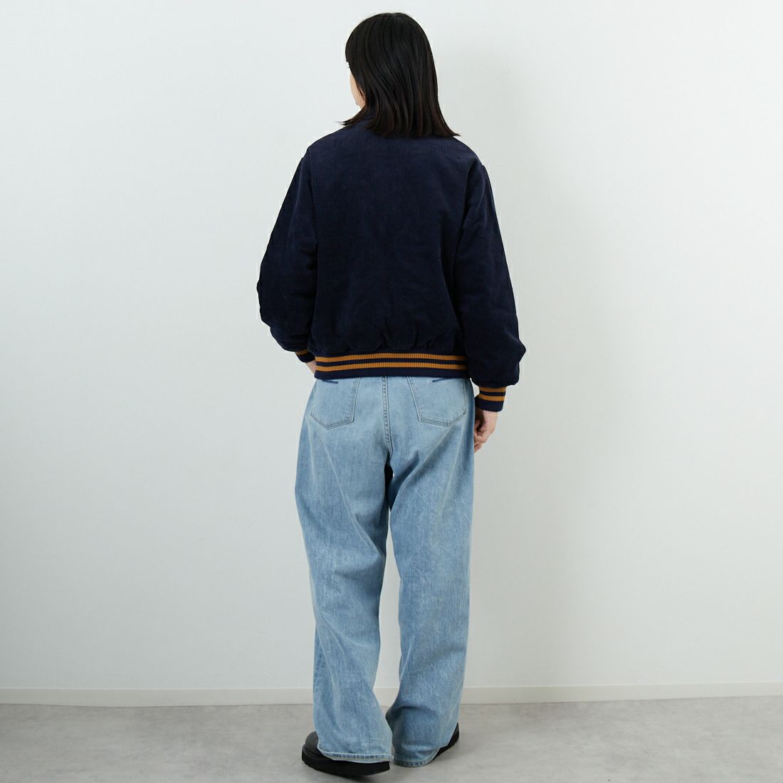 FIDELITY [フィデリティ] FIDELITY×SKOOKUM コーデュロイブルゾン [SN-25775900] 60 NAVY &&モデル身長：162cm 着用サイズ：S&&