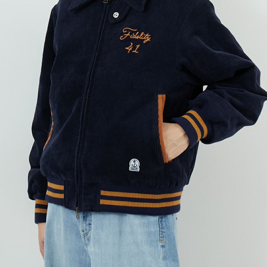 FIDELITY [フィデリティ] FIDELITY×SKOOKUM コーデュロイブルゾン [SN-25775900] 60 NAVY &&モデル身長：162cm 着用サイズ：S&&