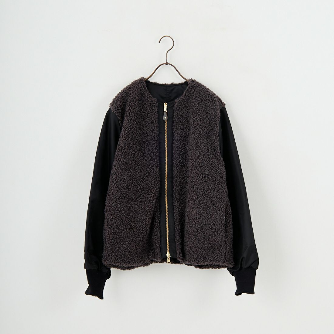 STELLA CIFFON [ステラシフォン] スーパーテディファー リバーシブルブルゾン [ST3-26101] 82 CHARCOA