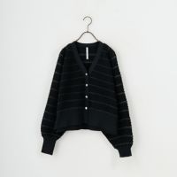 ディニテコリエ　カーディガン DIGNITE COLLIER [ディニテコリエ] ワッフルシアーニットカーディガン