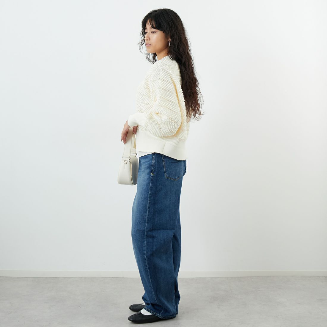 DIGNITE COLLIER [ディニテコリエ] ワッフルシアーニットカーディガン