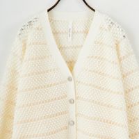 DIGNITE COLLIER [ディニテコリエ] ワッフルシアーニットカーディガン