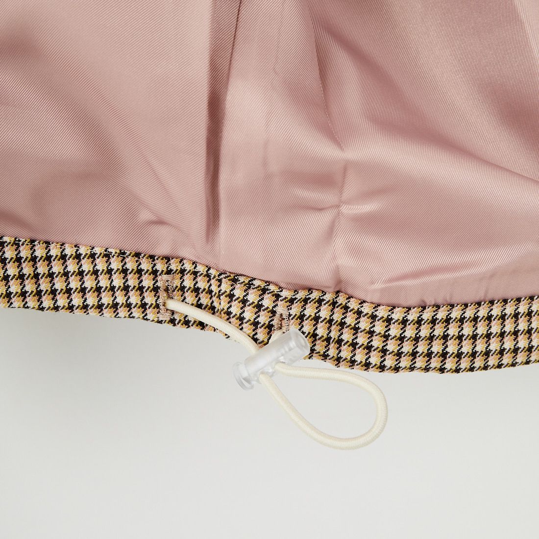 amne [アンヌ] ノンミュールジング チェックカバードブルゾン [AMN-BL-021] IVORY