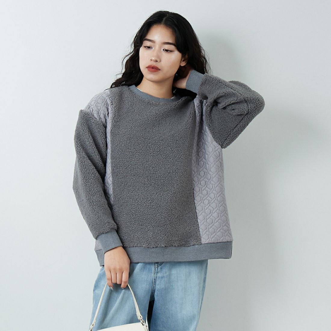 805 ｸﾞﾚｲ&&モデル身長：162cm 着用サイズ：F&&