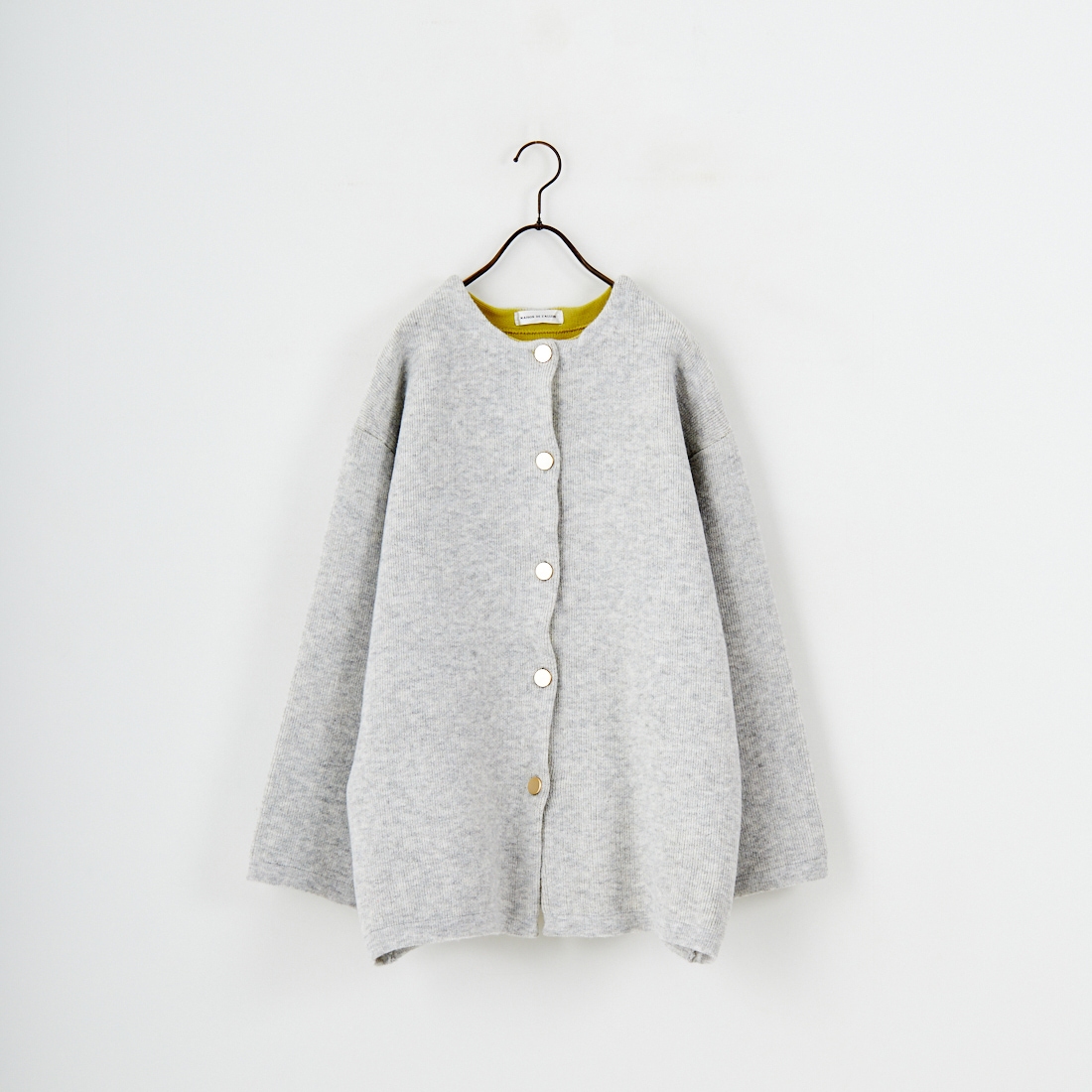 Maison de L'allure [メゾン ドゥ ラリュール] ダブルフェイスニットコート [M24131036] 07 GRY/YEL