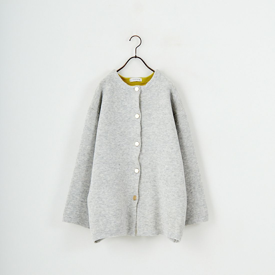 Maison de L'allure [メゾン ドゥ ラリュール] ダブルフェイスニットコート [M24131036] 07 GRY/YEL