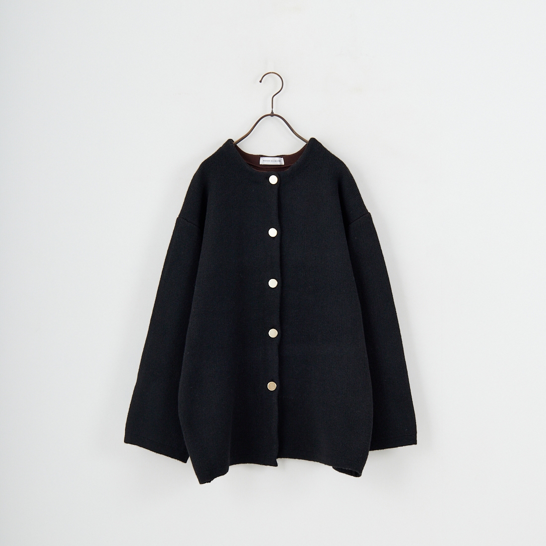 Maison de L'allure [メゾン ドゥ ラリュール] ダブルフェイスニットコート [M24131036] 09 BLK/BRW