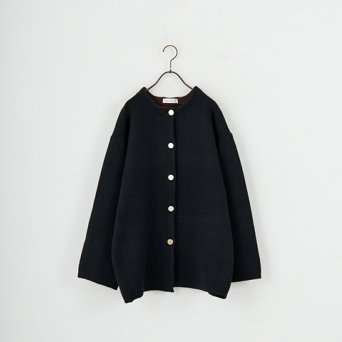 Maison de L'allure [メゾン ドゥ ラリュール] ダブルフェイスニットコート [M24131036] 09 BLK/BRW