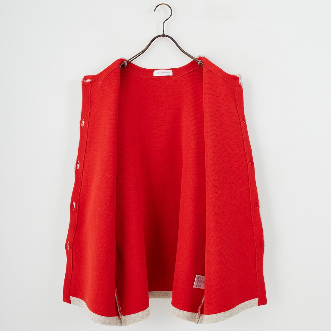 Maison de L'allure [メゾン ドゥ ラリュール] ダブルフェイスニットコート [M24131036] 22 BEG/RED