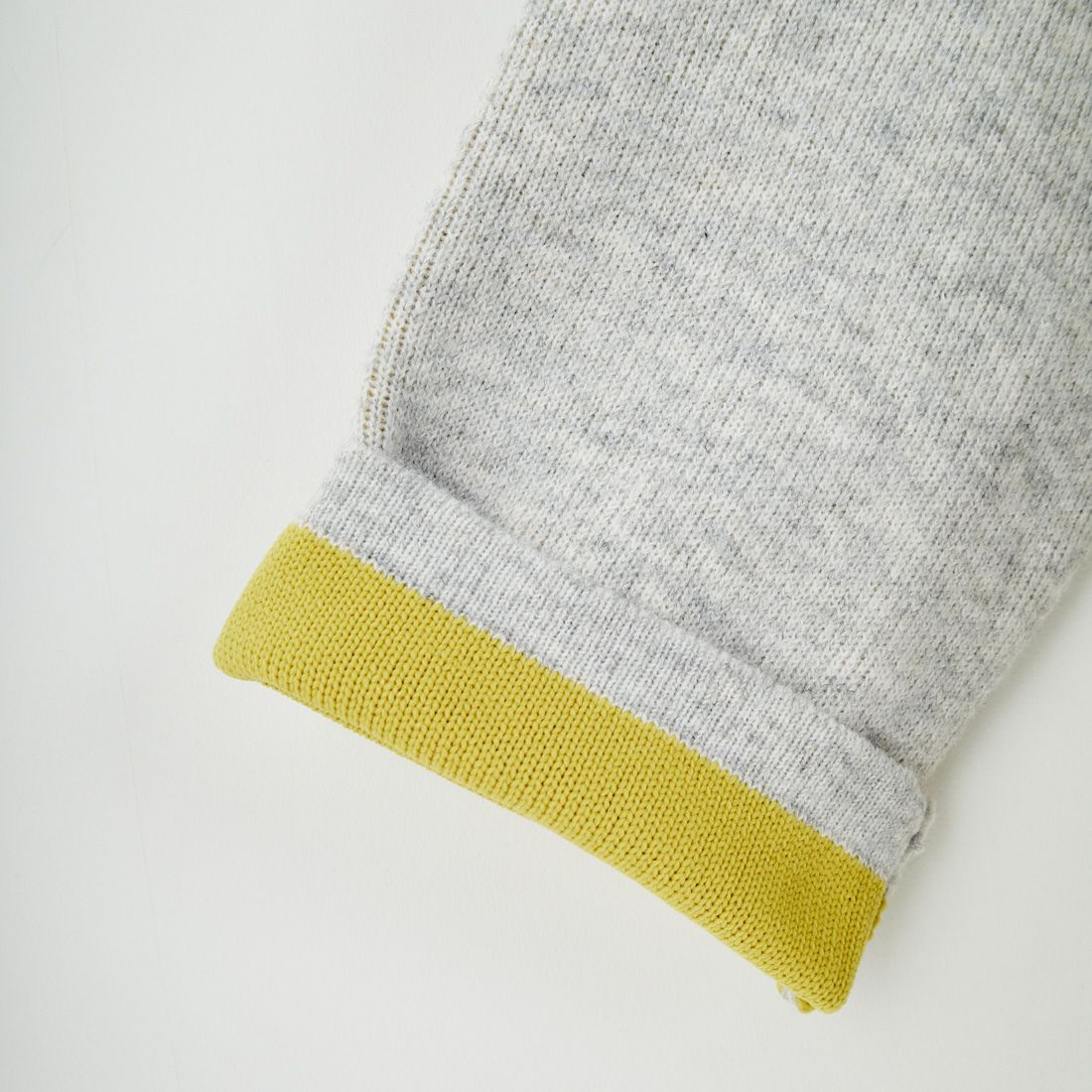 Maison de L'allure [メゾン ドゥ ラリュール] ダブルフェイスニットコート [M24131036] 07 GRY/YEL