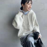 02 NATURAL&&モデル身長：150cm 着用サイズ：F&&