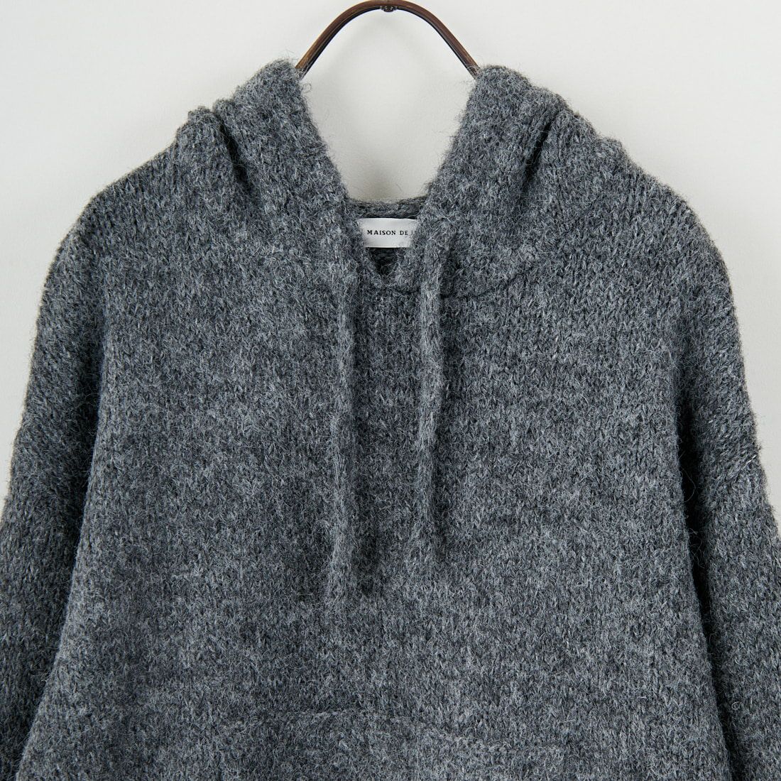 Maison de L'allure [メゾン ドゥ ラリュール] 起毛ニットフーディ [M25131027] 08 CHARCOA
