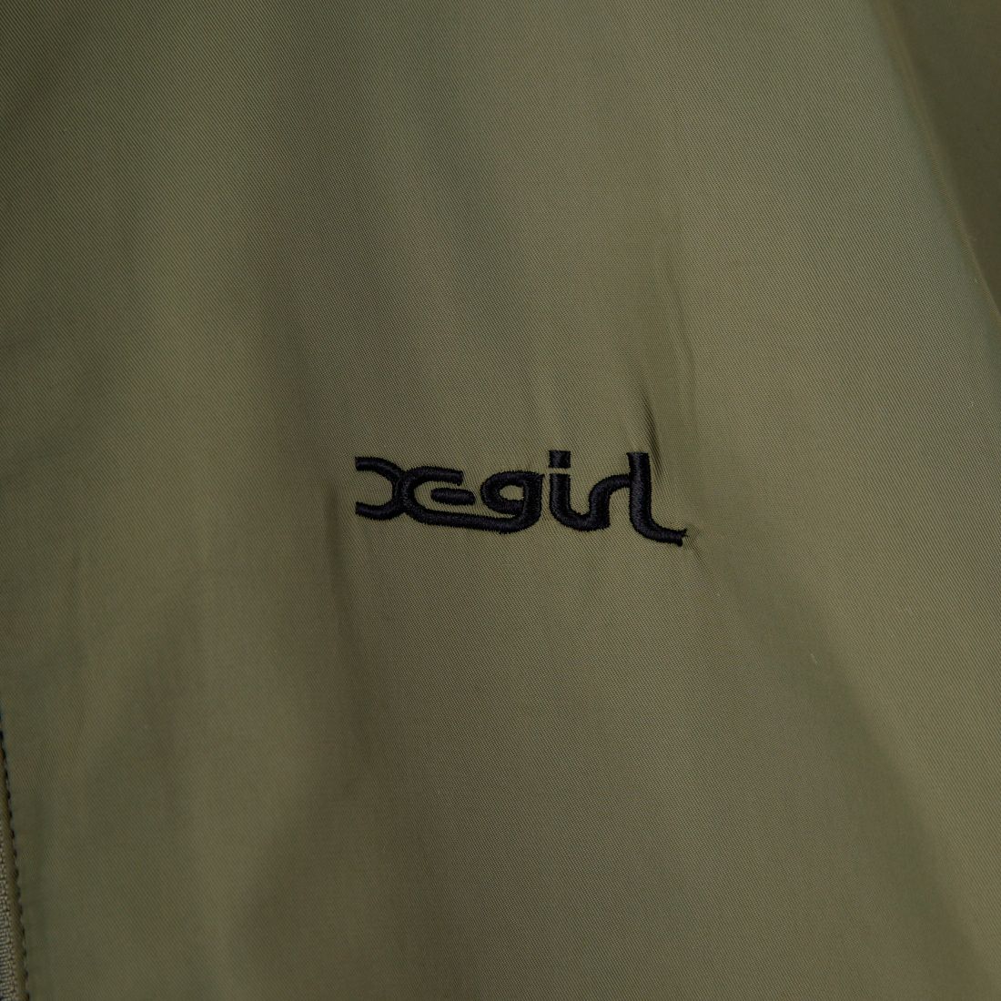 X-girl [エックスガール] フェイスパッチ リバーシブルジャケット [105253021006] OLIVE