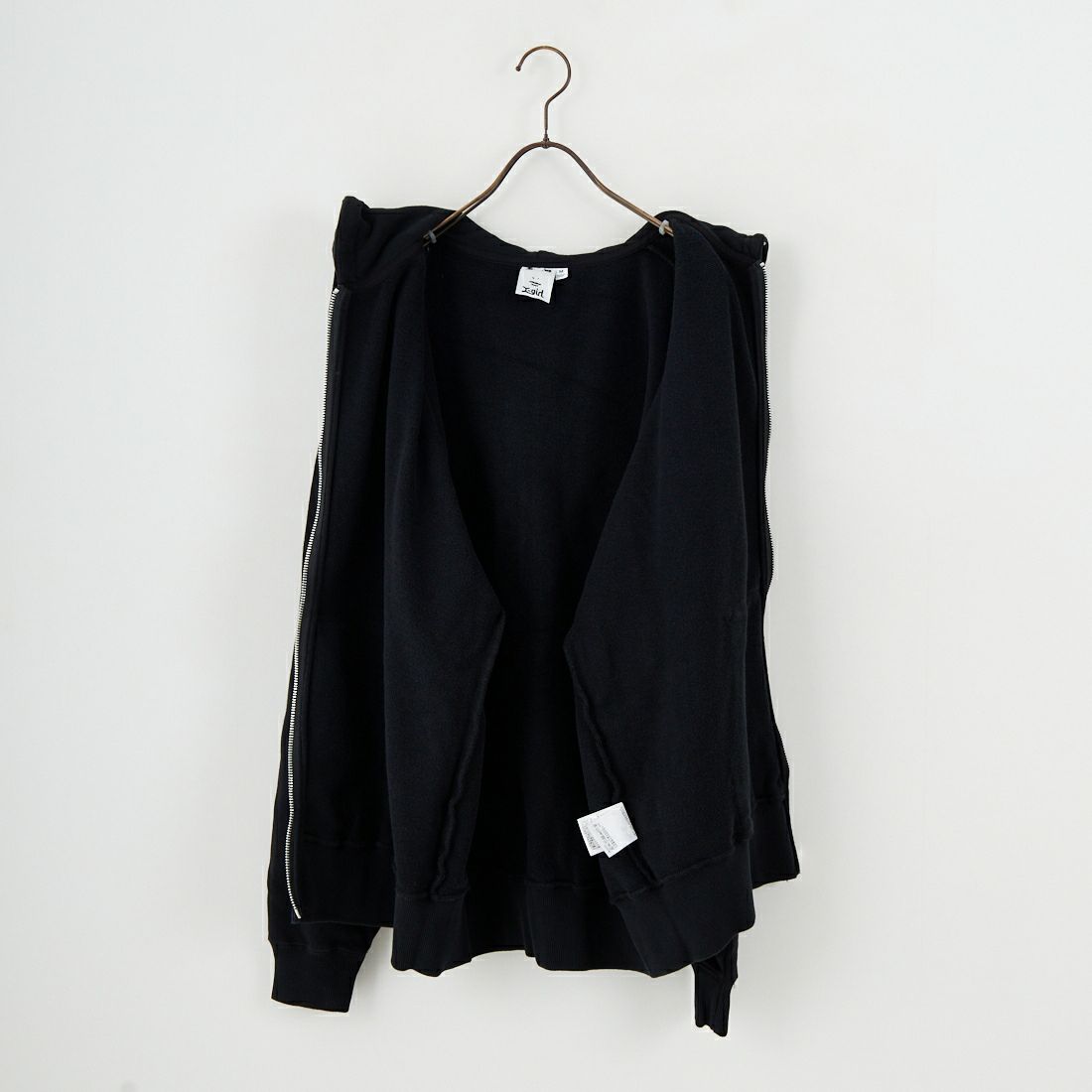 X-girl [エックスガール] サークルロゴ フルジップスウェットフーディ [105253012001] BLACK