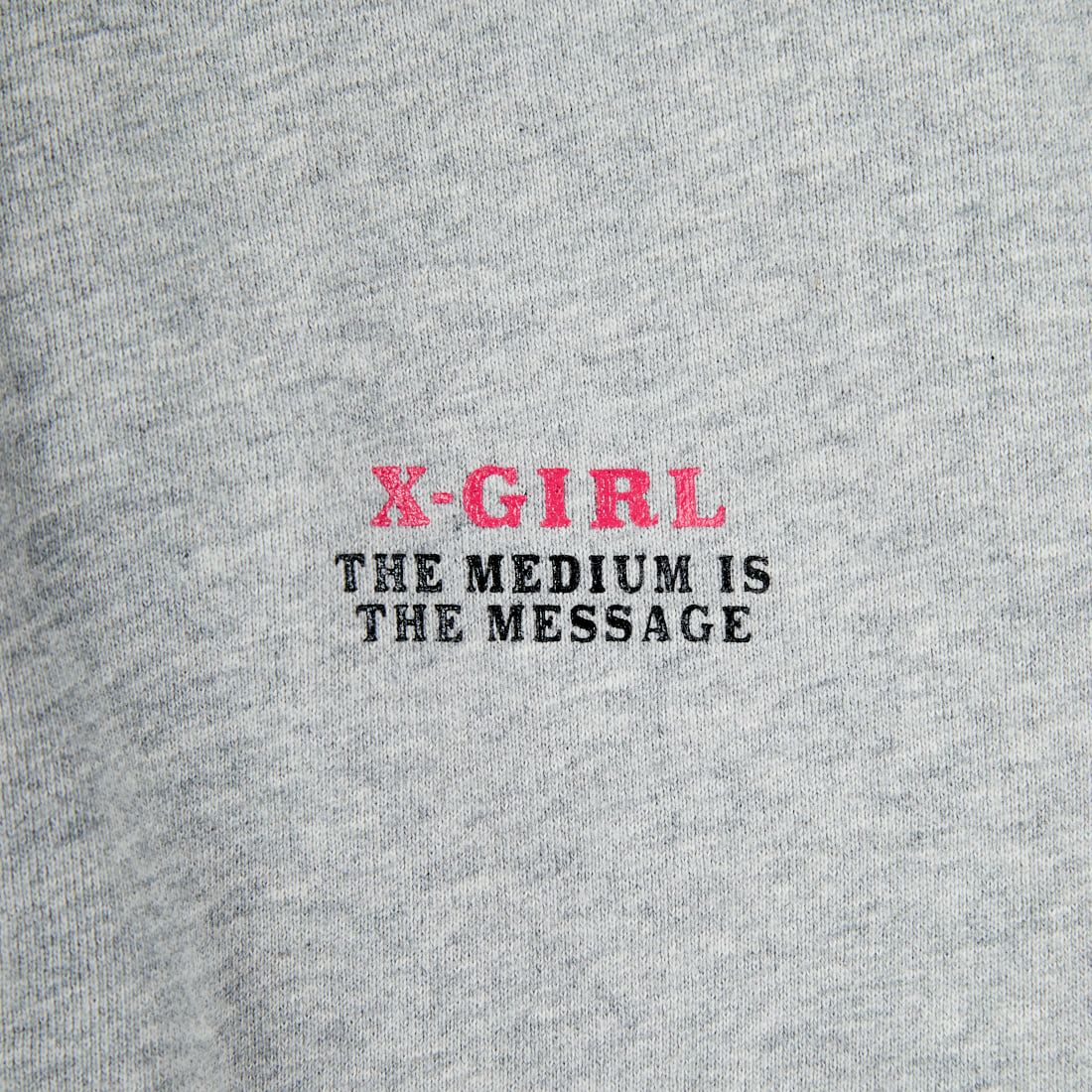 X-girl [エックスガール] サークルロゴ フルジップスウェットフーディ [105253012001] ASH