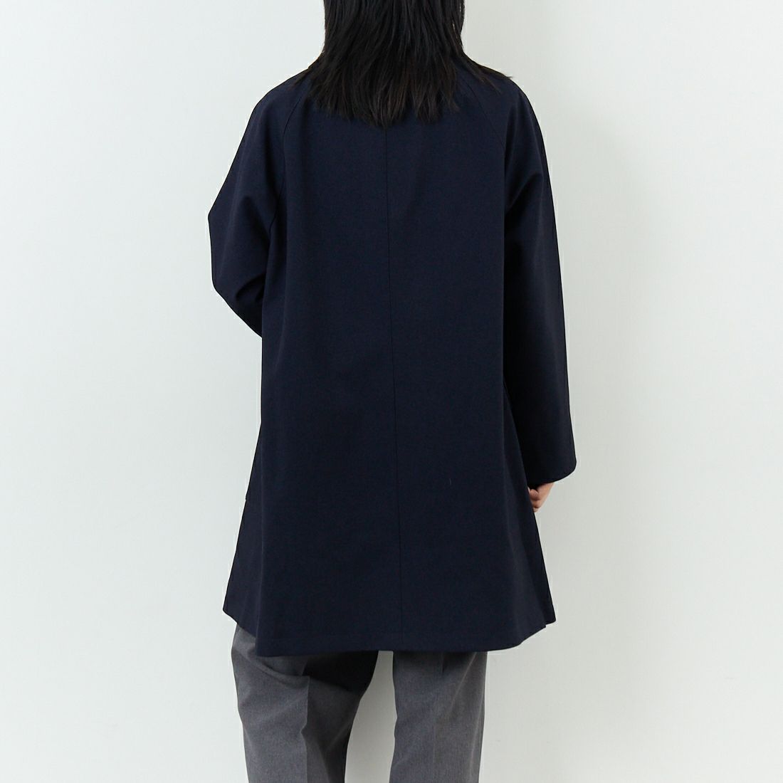 MACKINTOSH PHILOSOPHY [マッキントッシュ フィロソフィー] SOMERFORD ハンティングコート [R9B53-675] 29 NAVY &&モデル身長：167cm 着用サイズ：2&&