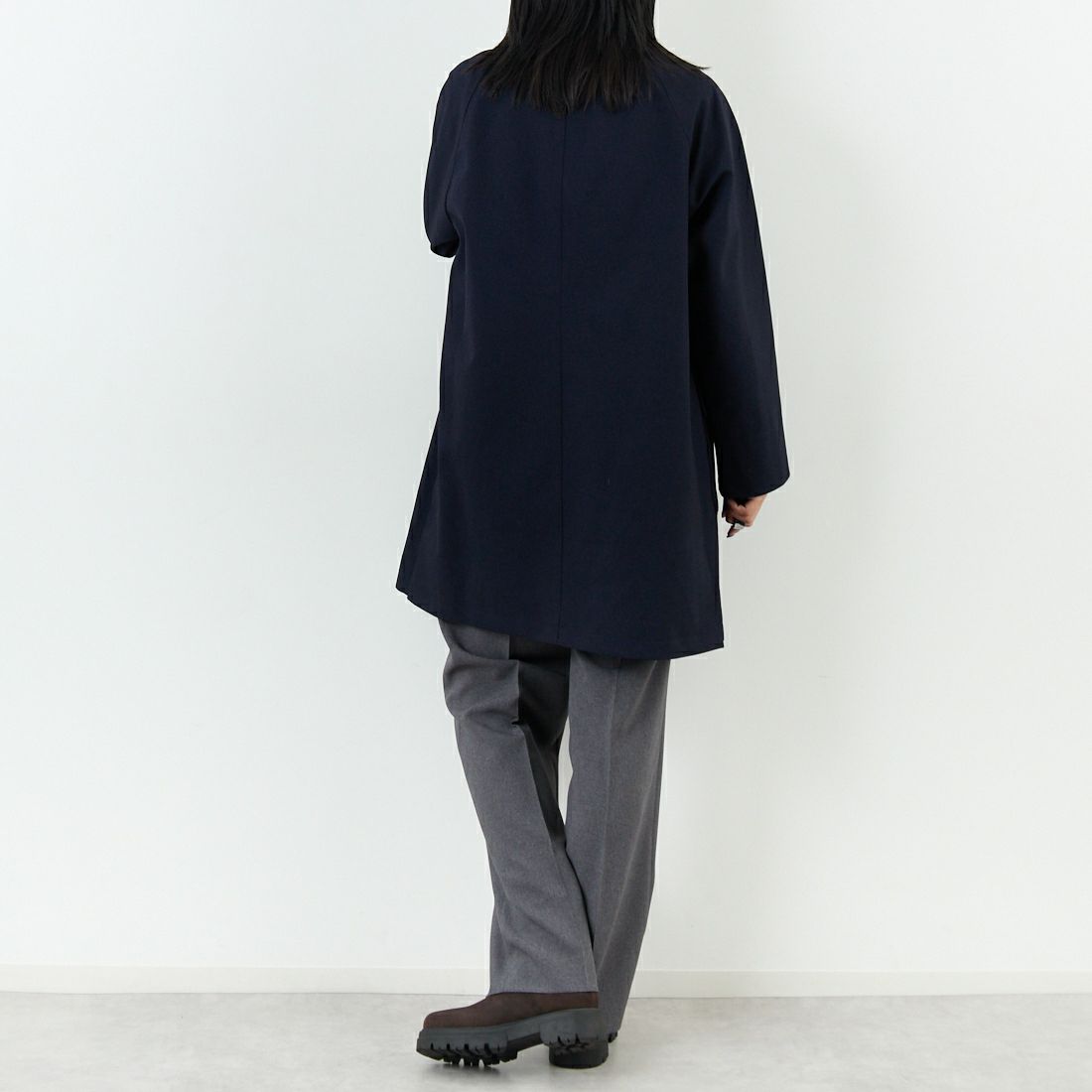 MACKINTOSH PHILOSOPHY [マッキントッシュ フィロソフィー] SOMERFORD ハンティングコート [R9B53-675] 29 NAVY &&モデル身長：167cm 着用サイズ：2&&