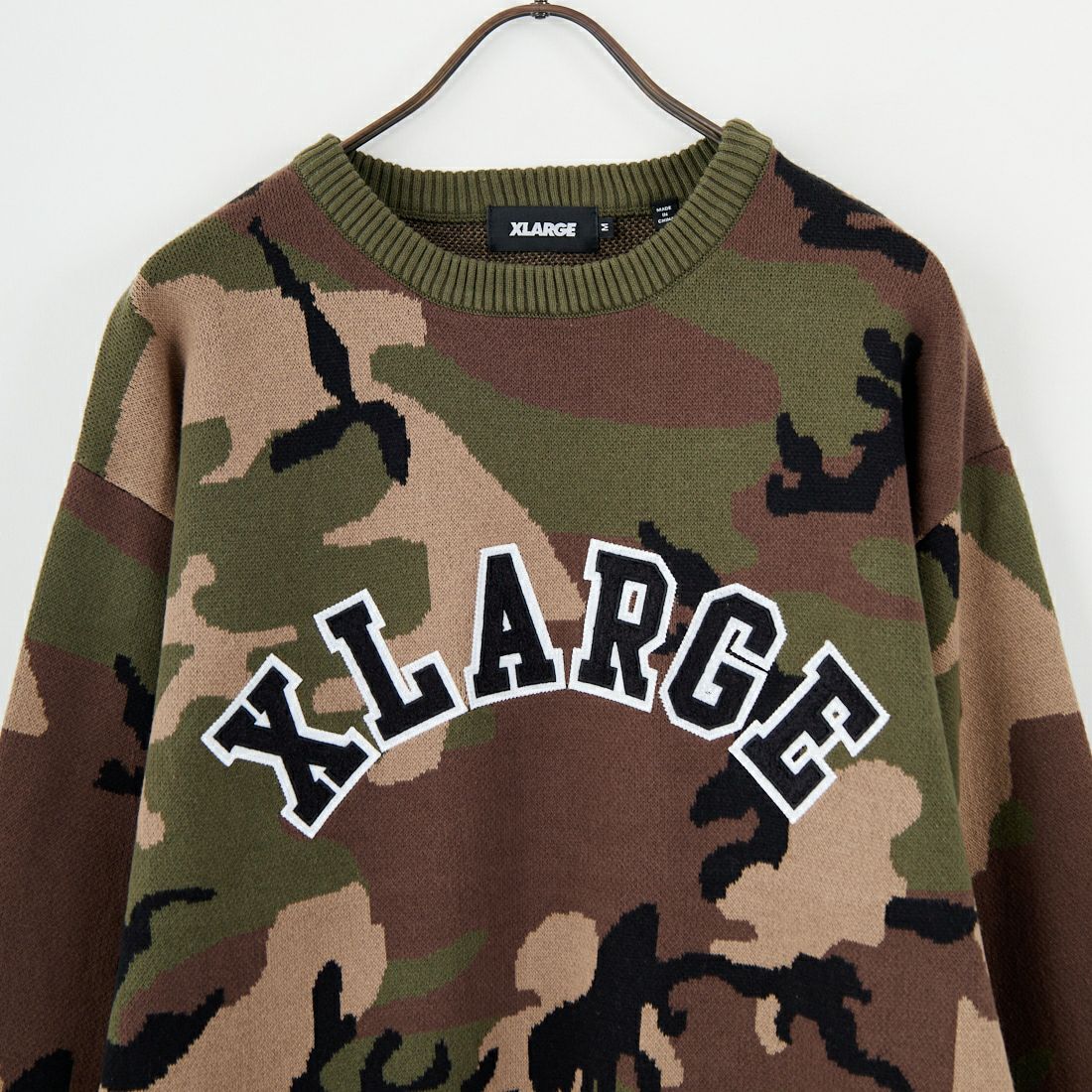 XLARGE [エクストララージ] アーチロゴクルーネックニット [101253015002] CAMO