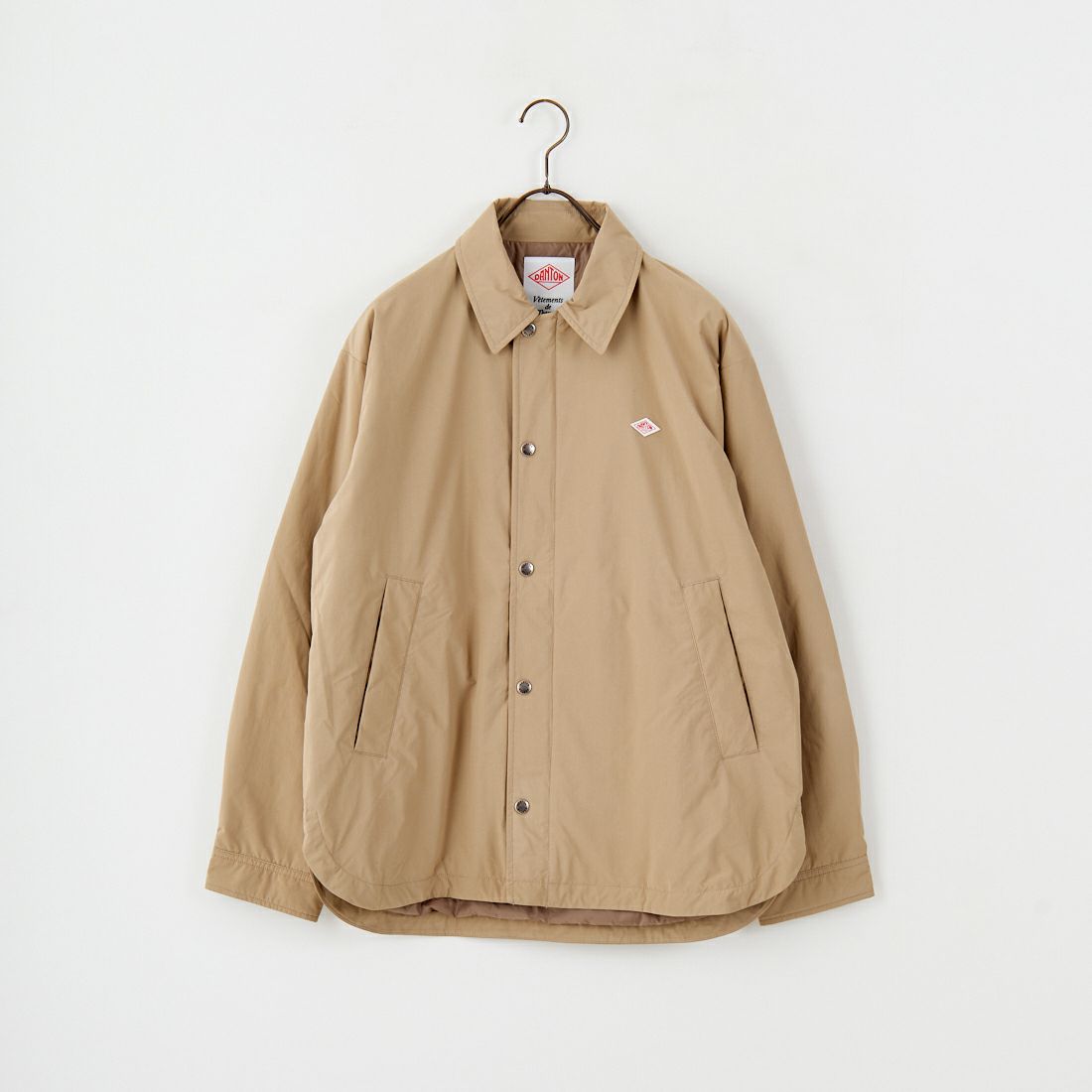DANTON [ダントン] ピーチタフタ 中綿コーチジャケット [DT-A0716PNT] BEIGE