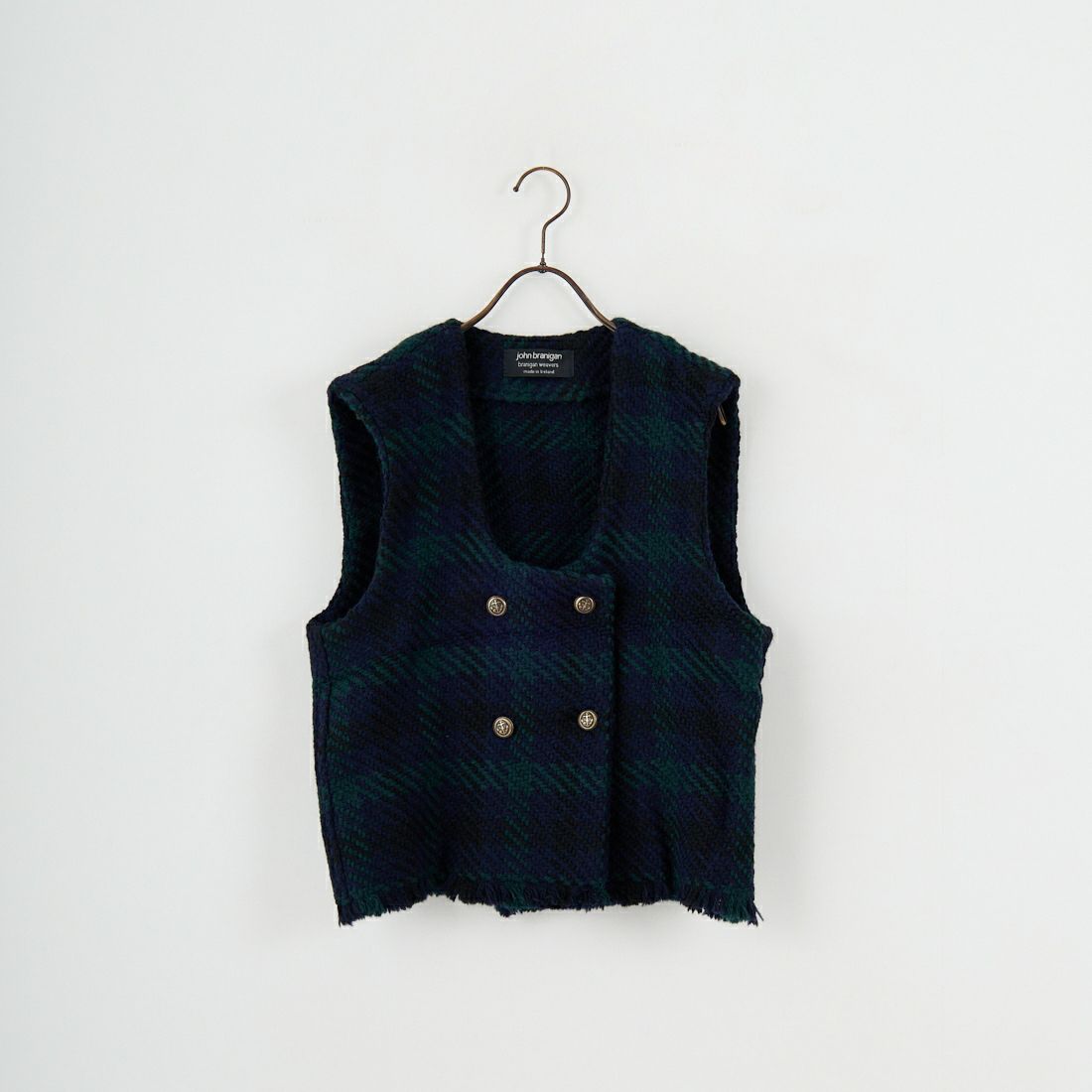 john branigan [ジョン ブラニガン] ツイードフリンジダブルベスト [JB270] TATTERSALL