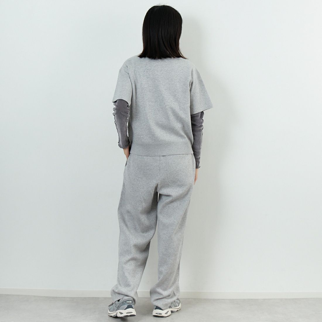 RYE TENDER [ライテンダー] ピアモントTシャツ [110422500] HEATHER GR &&モデル身長：162cm 着用サイズ：0&&