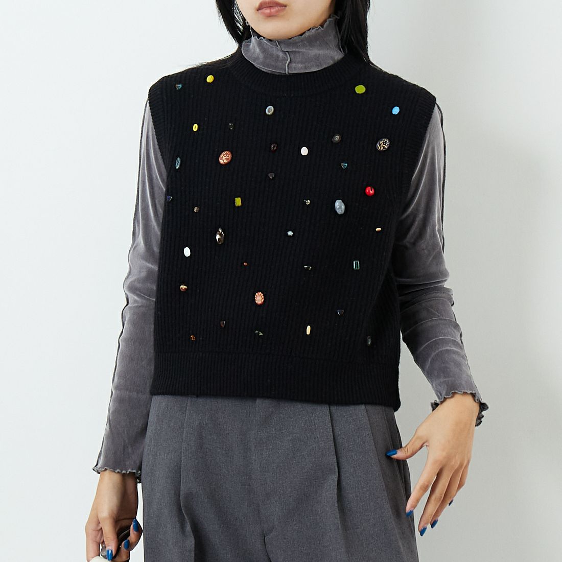 BLACK&&モデル身長：167cm 着用サイズ：0&&