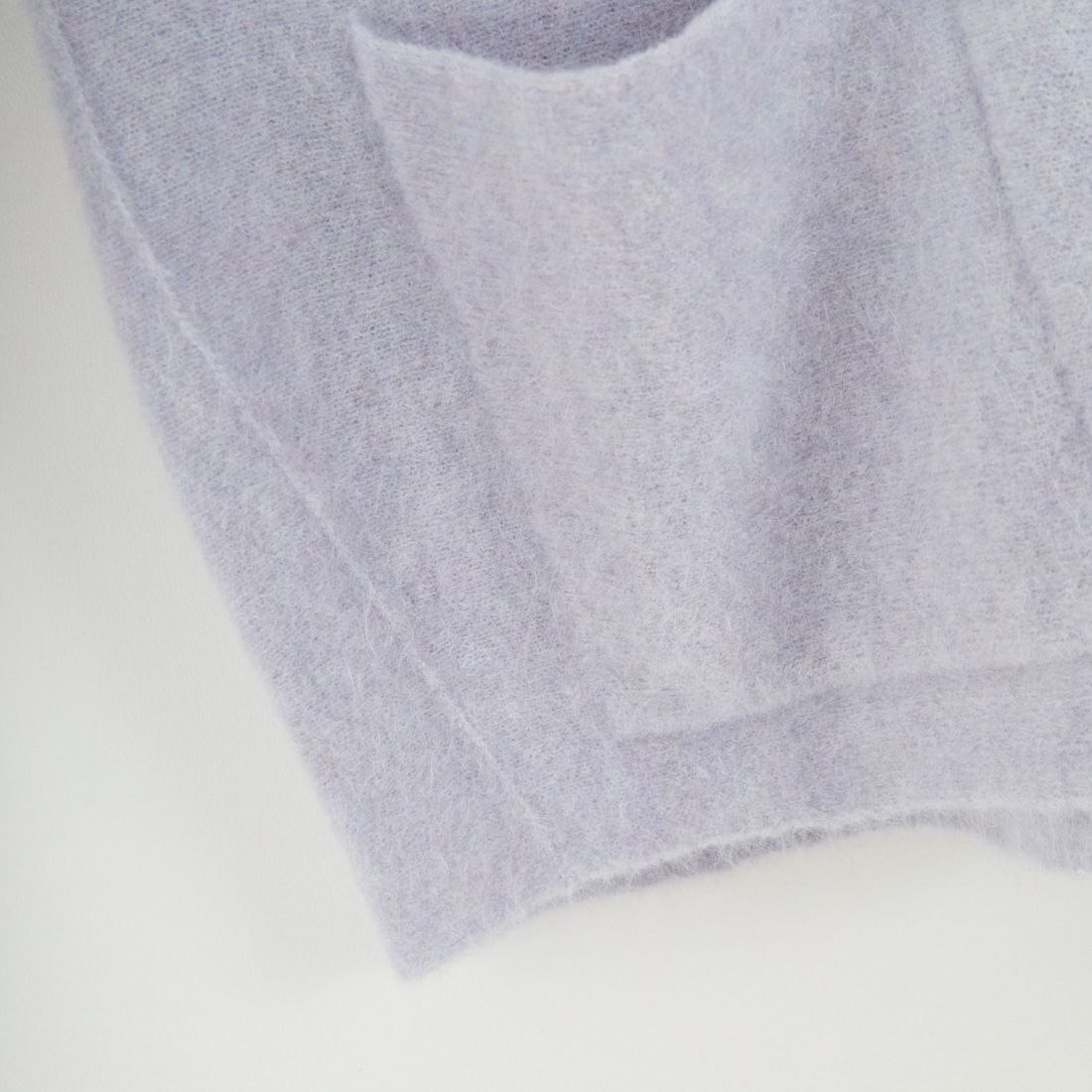 UNFIL [アンフィル] ストレッチ スーパーキッドモヘア カーディガン [WVFL-UW113] ICE BLUE