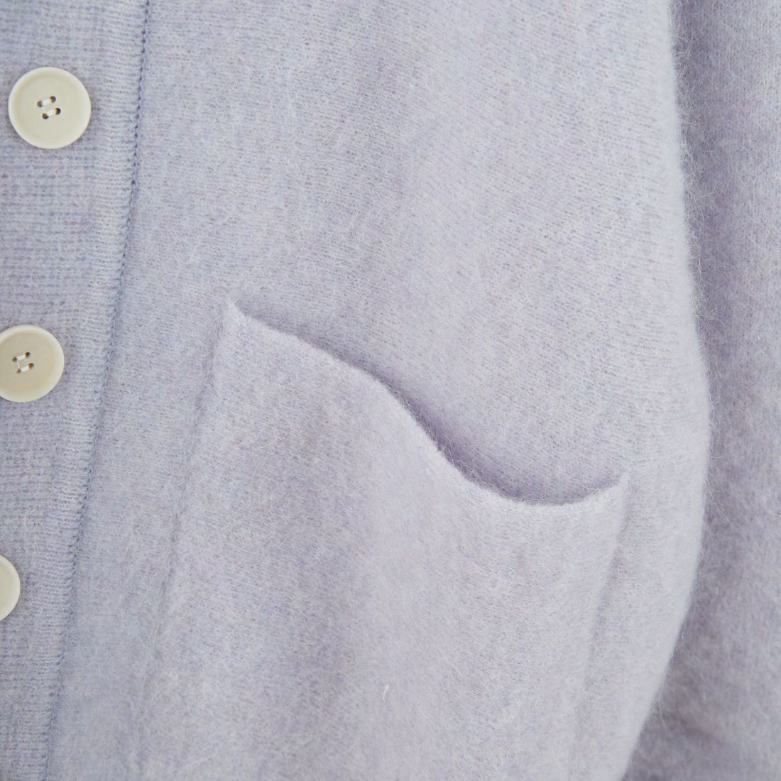 UNFIL [アンフィル] ストレッチ スーパーキッドモヘア カーディガン [WVFL-UW113] ICE BLUE