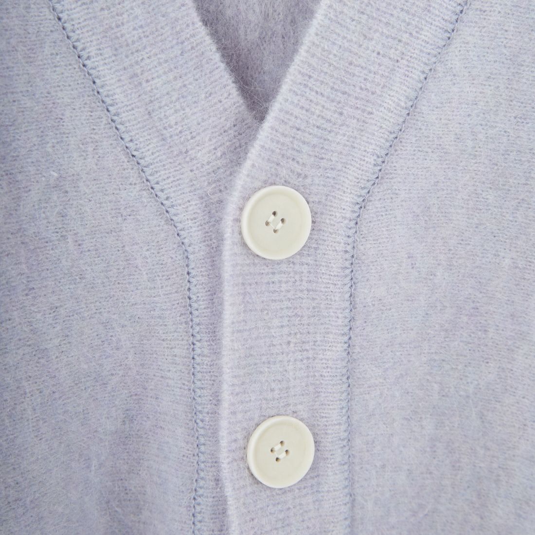 UNFIL [アンフィル] ストレッチ スーパーキッドモヘア カーディガン [WVFL-UW113] ICE BLUE