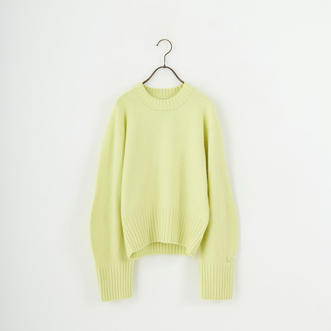 UNFIL [アンフィル] ファインラムウール クルーネック プルオーバー [WVFL-UW117] LIME YEL