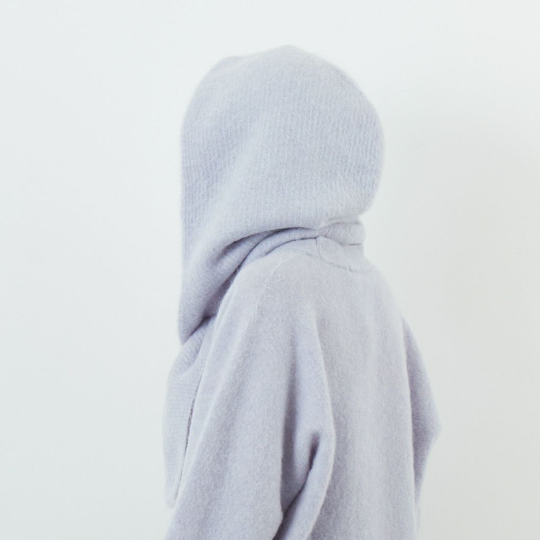UNFIL [アンフィル] ストレッチスーパーキッドモヘア フード付きストール [WVFL-UW116] ICE BLUE