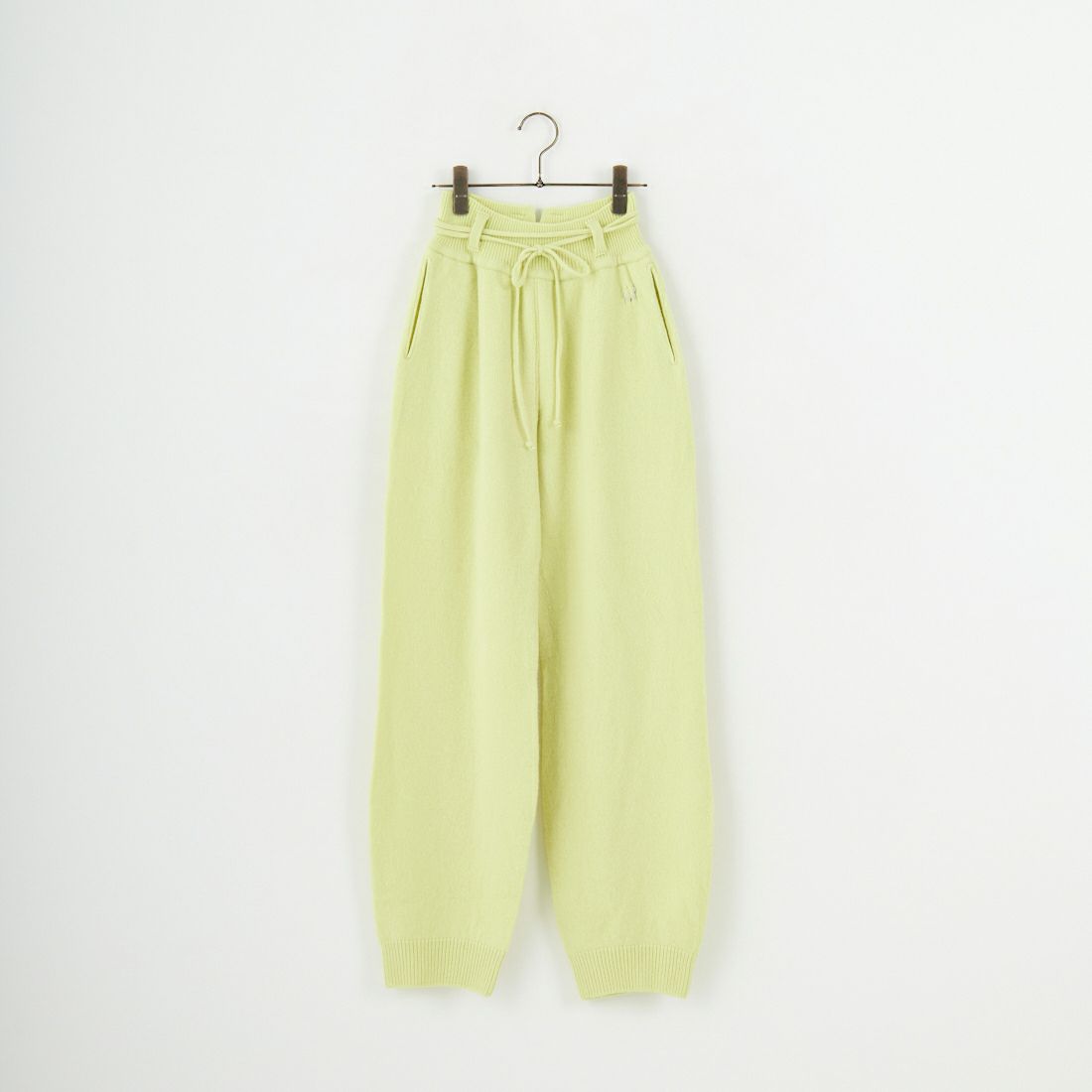 UNFIL [アンフィル] ファインラムウール ベルト付きパンツ [WVFL-UW119] LIME YEL
