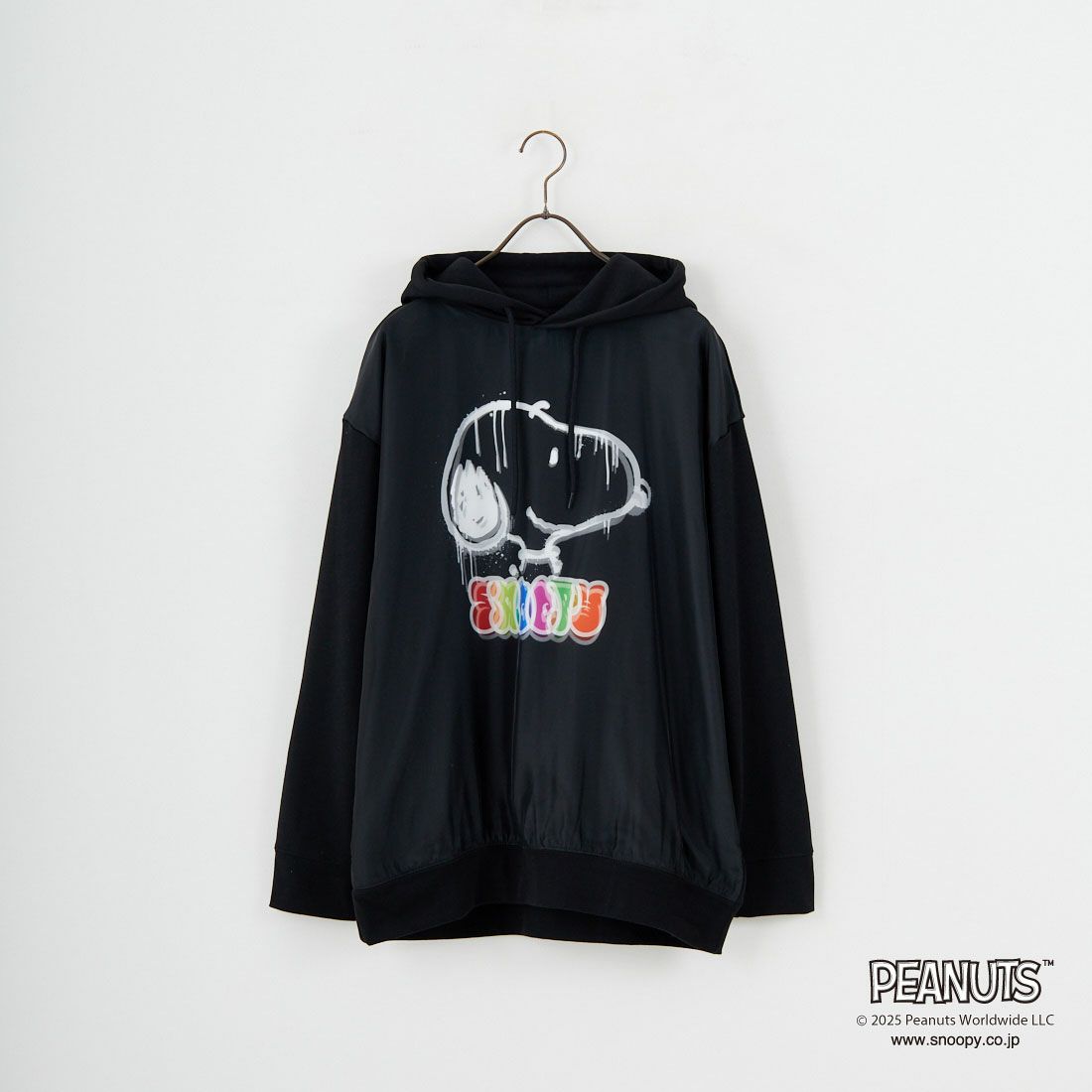 TRIPPY MIKIO ART [トリッピーミキオアート] SNOOPY スプレーアート フーディ [TR-057] BLACK