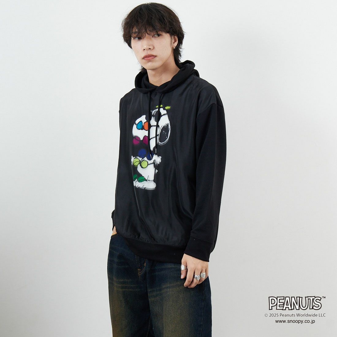 BLACK&&モデル身長：179cm 着用サイズ：M&&