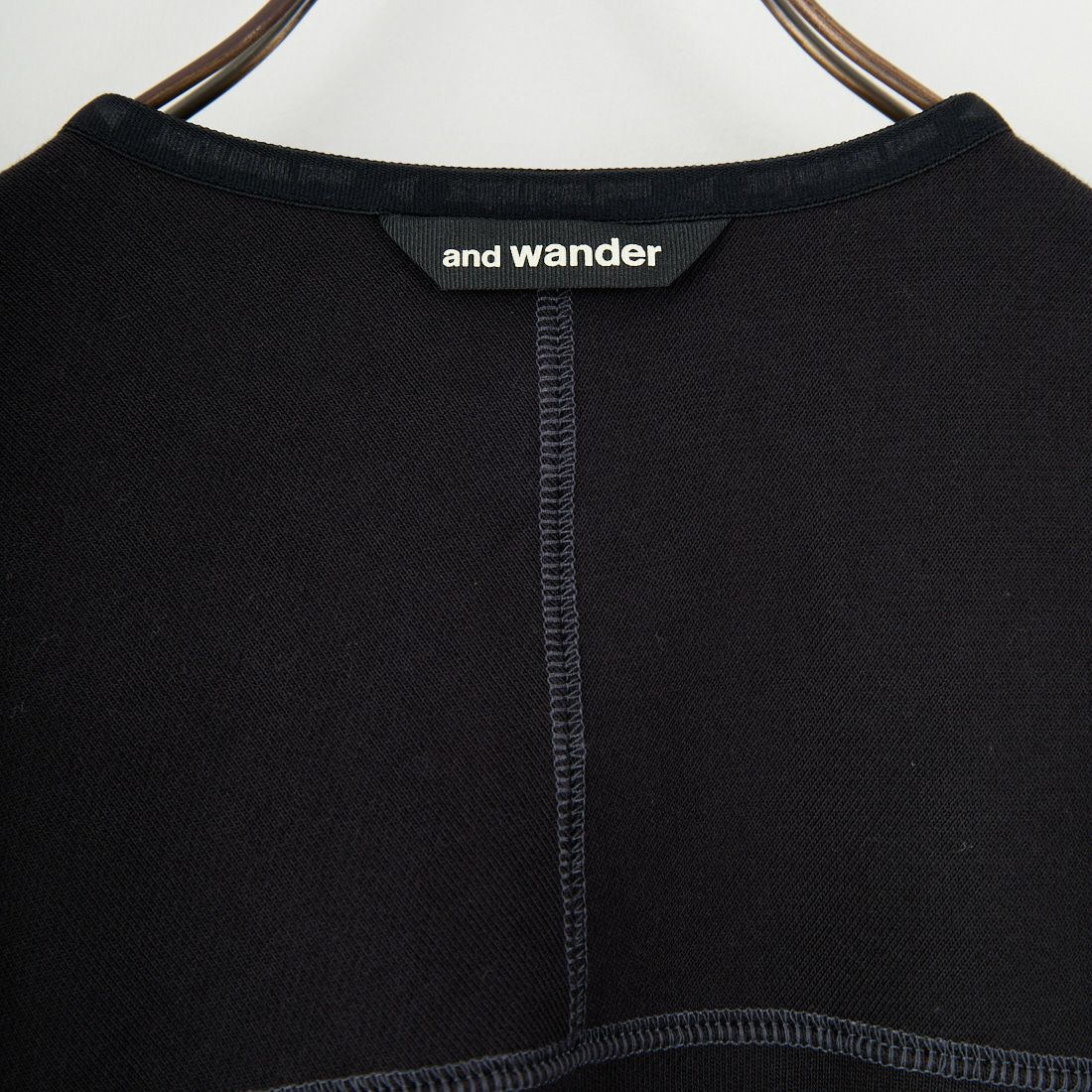 and wander [アンドワンダー] スウェットカーディガン [5745284081] BLACK