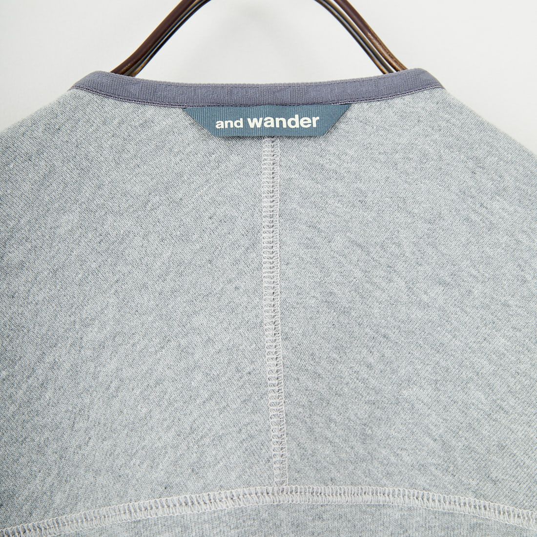 and wander [アンドワンダー] スウェットカーディガン [5745284081] GRAY