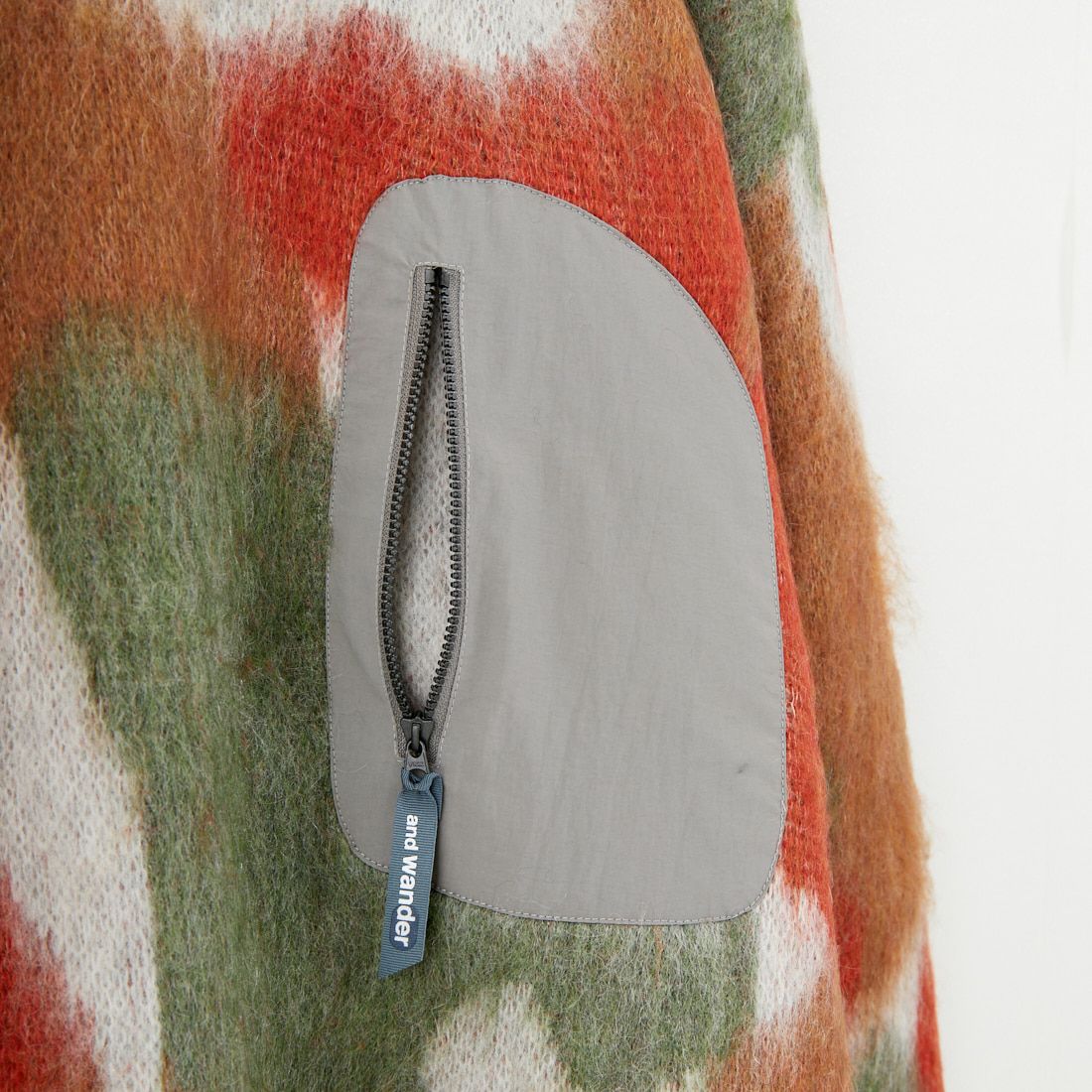 and wander [アンドワンダー] ミックスカラー シャギーニットセーター [5745284064] BROWN MIX