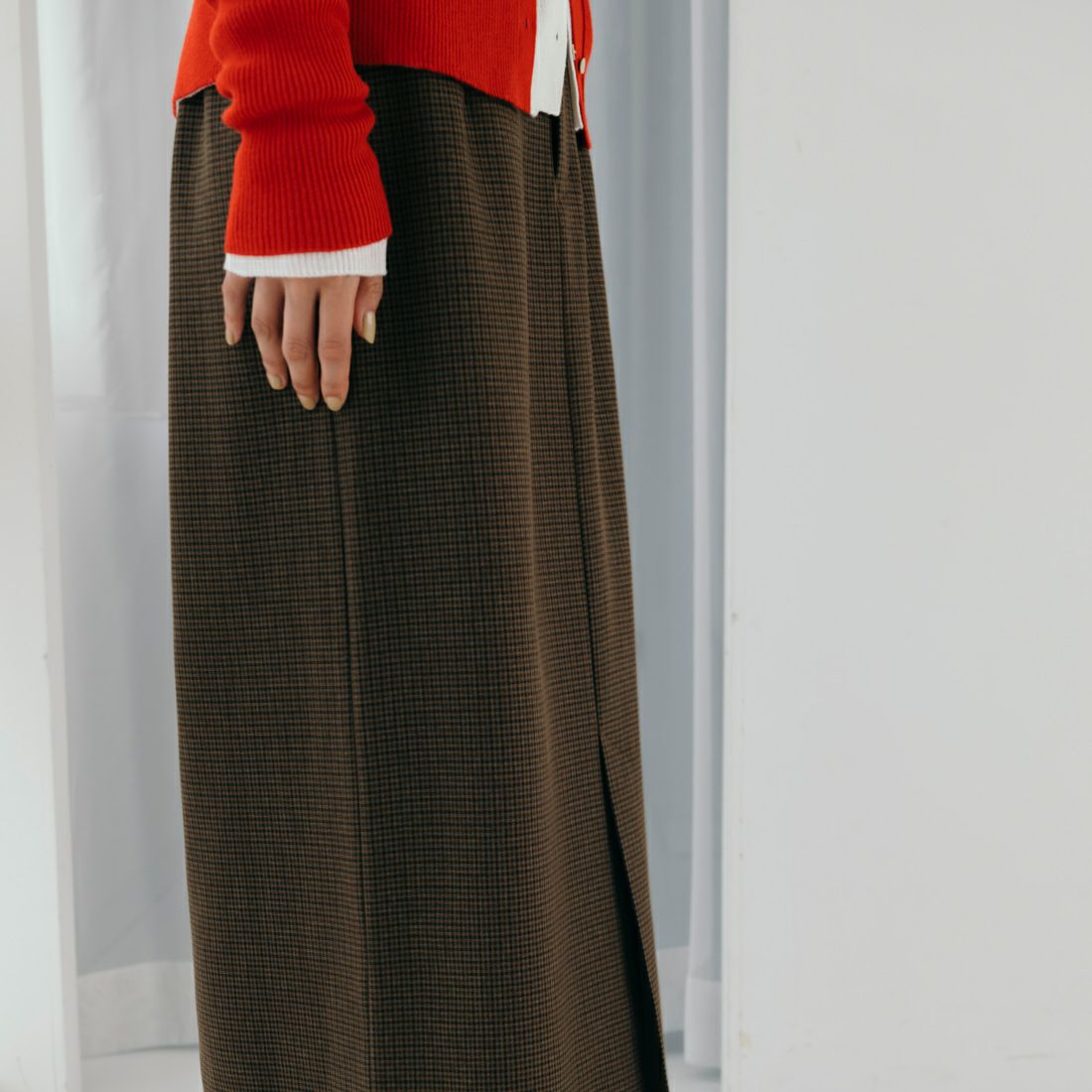 USINE [ユジーヌ] イージーケアウールライクタイトスカート [21256061] 039 BRﾁｪｯｸ