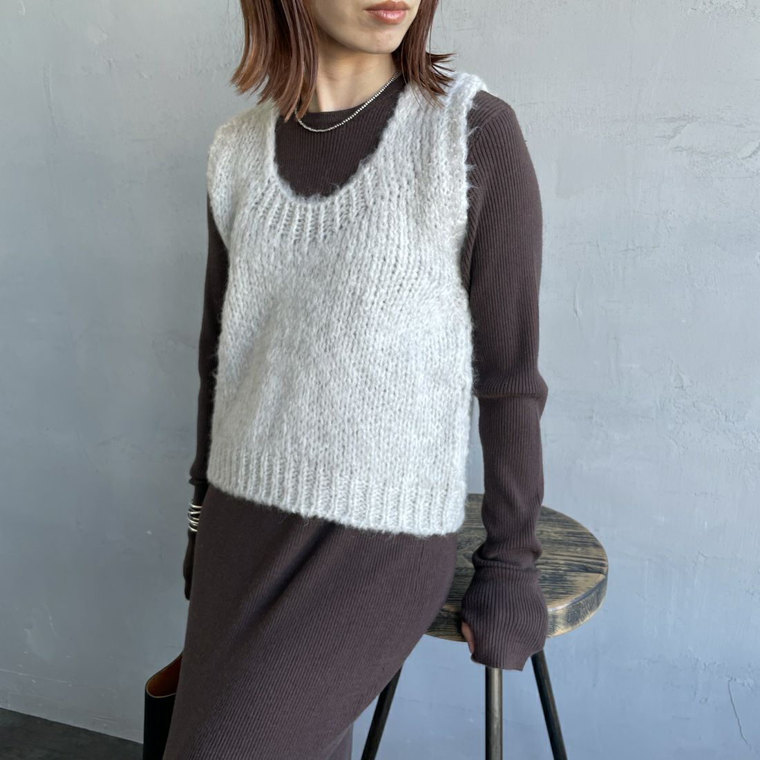 225 ECRU C&&モデル身長：158cm 着用サイズ：F&&