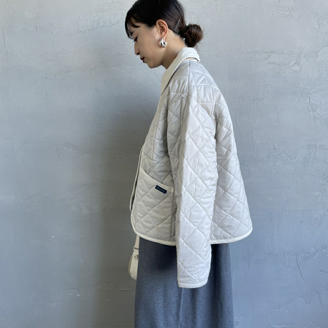 LAVENHAM [ラベンハム] テイナム ウィメンズ キルティングジャケット [LV10141] P86 MOONBE &&モデル身長：150cm 着用サイズ：10&&