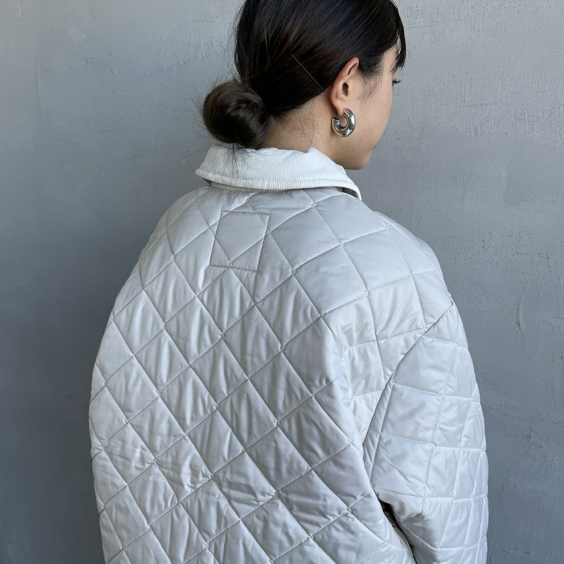 LAVENHAM [ラベンハム] テイナム ウィメンズ キルティングジャケット [LV10141] P86 MOONBE &&モデル身長：150cm 着用サイズ：10&&