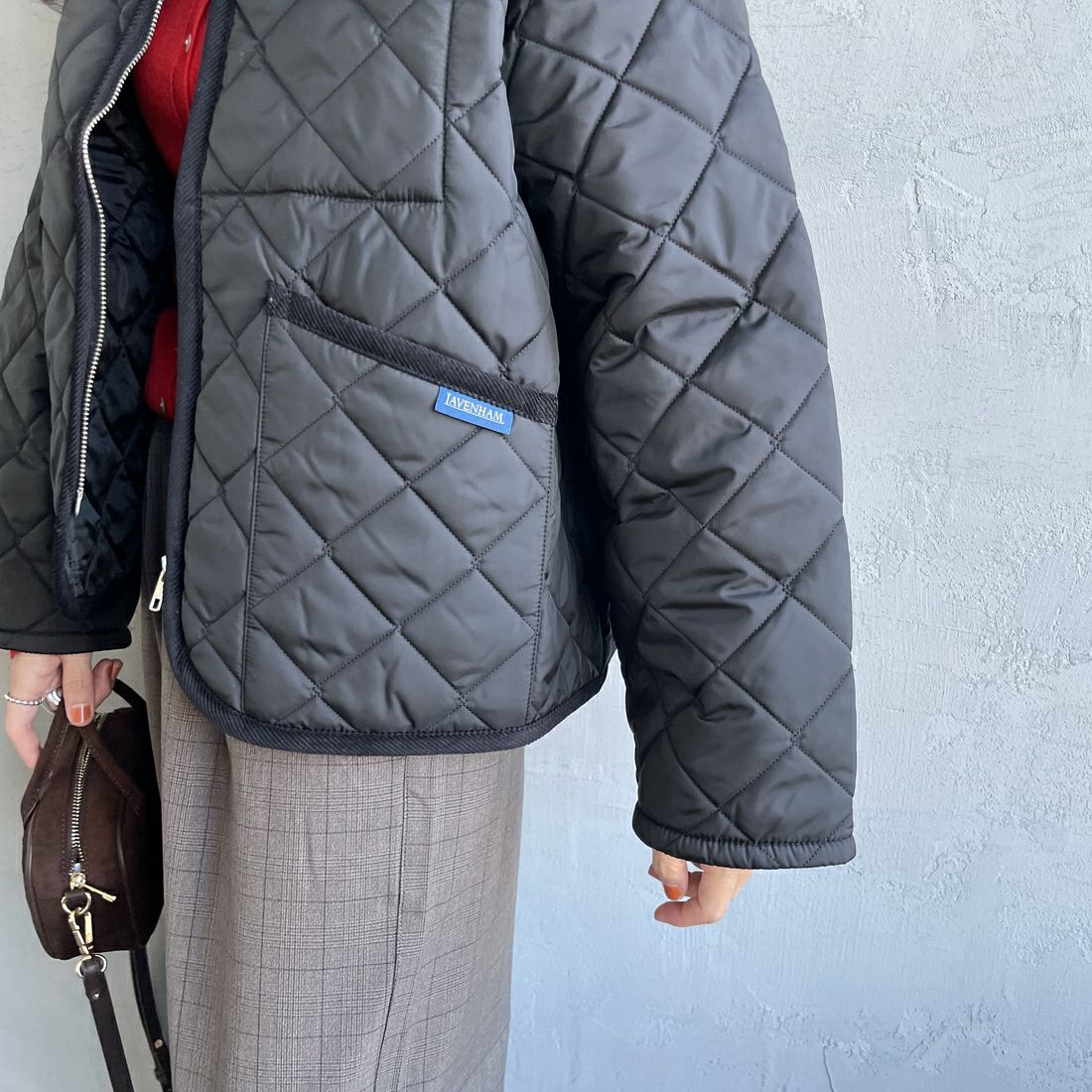 LAVENHAM [ラベンハム] テイナム ウィメンズ キルティングジャケット [LV10141] F44 SABLE &&モデル身長：160cm 着用サイズ：10&&