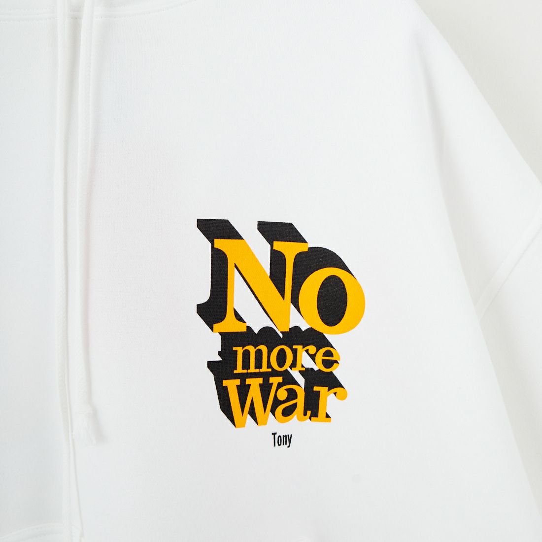 Tony Taizsun [トニータイズサン] No More War スウェットフーディ [25FW-023] WHITE