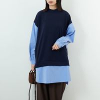 NAVY&&モデル身長：162cm 着用サイズ：M&&